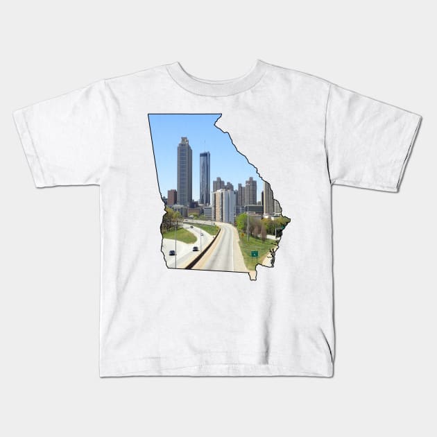 Georgia (Downtown Atlanta) Kids T-Shirt by gorff